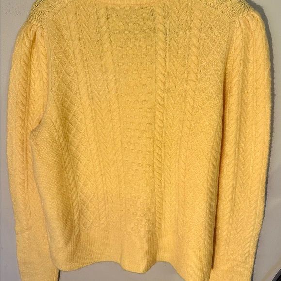 JCrew Stretch Wool Cable Knit Crewneck Sweater - Picture 3 of 7